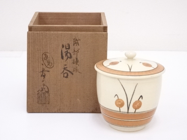 JAPANESE POTTERY MAKUZU WARE TEA CUP BY KOSAI MIYAGAWA 